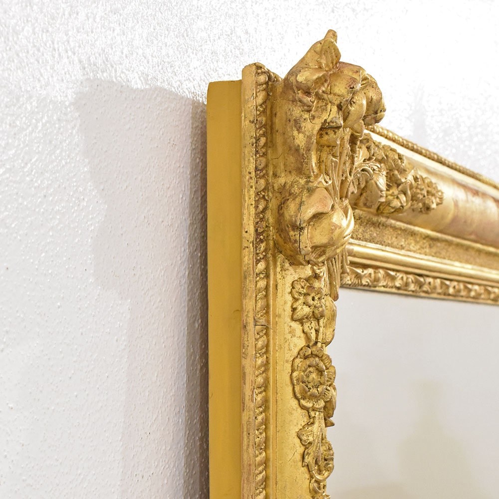 SPR150 7a antique gold leaf mirror antique louis philippe mirror XIX-min